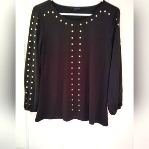 CLEAN!! HARVE BENARD Embellished Blouse. Size S